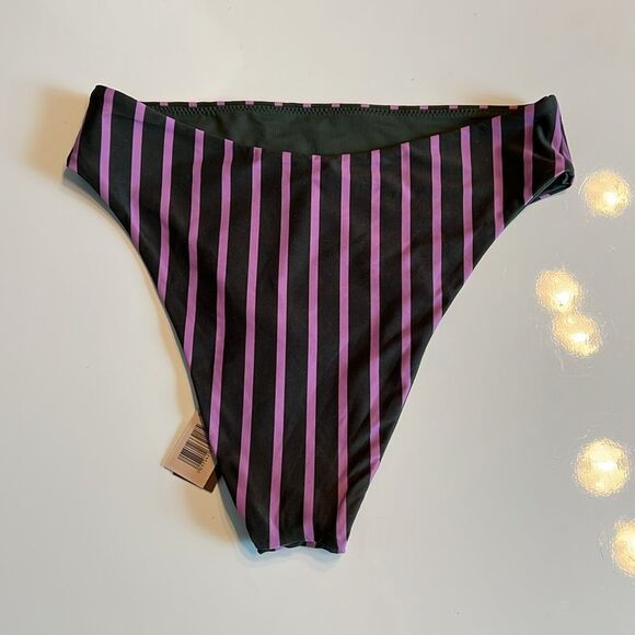 Gottex Women’s Au Naturel Striped Mi-Rise Bikini Bottom - Picture 4 of 8